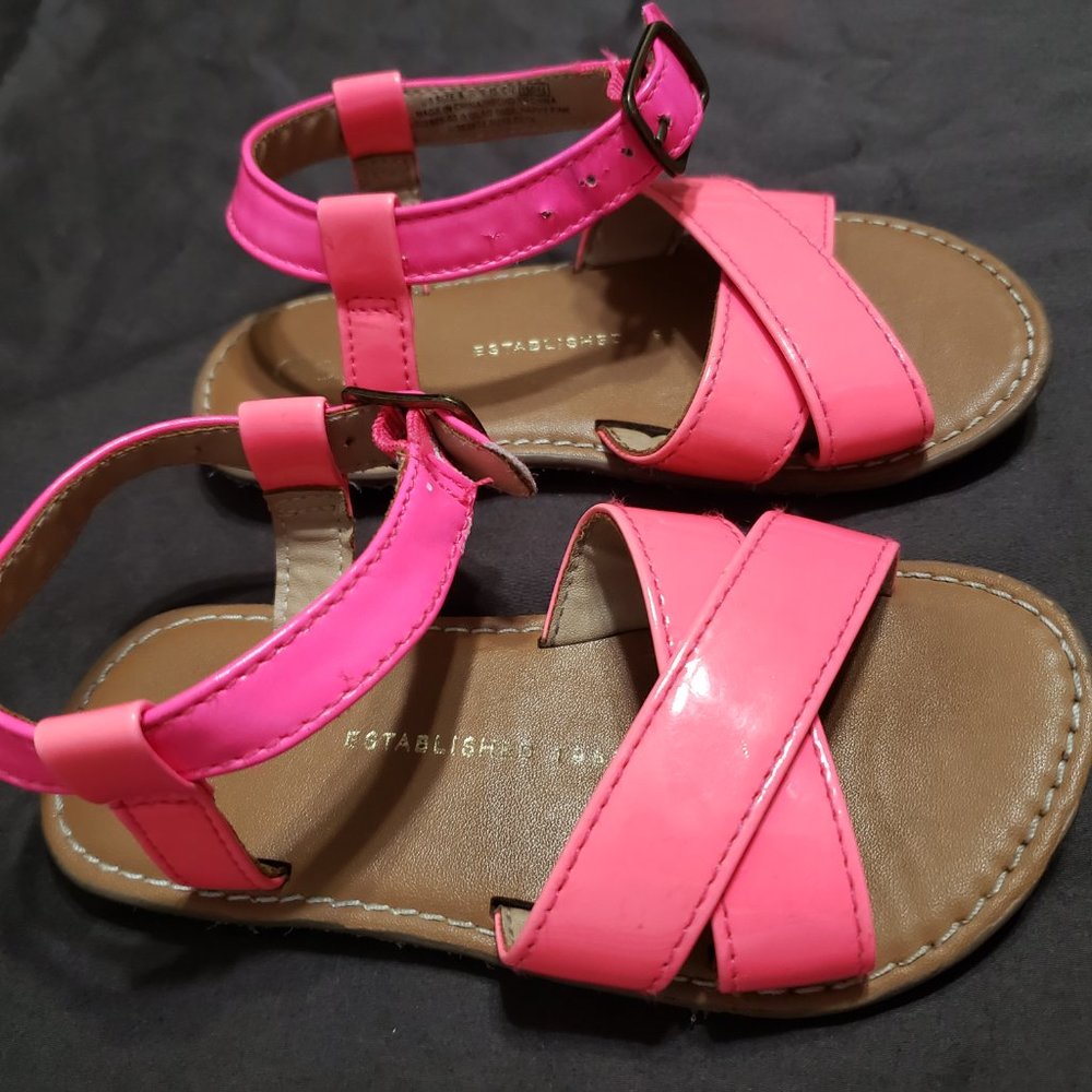Pink Gap Sandals Size 8 Kids Two Tone Pink Adjustable Buckle